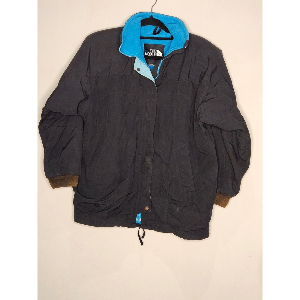 Vintage The North Face Jacket Women's Small Full Zip Blue Black USA Made‎